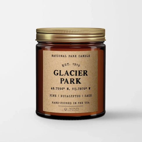 glacier national park candle