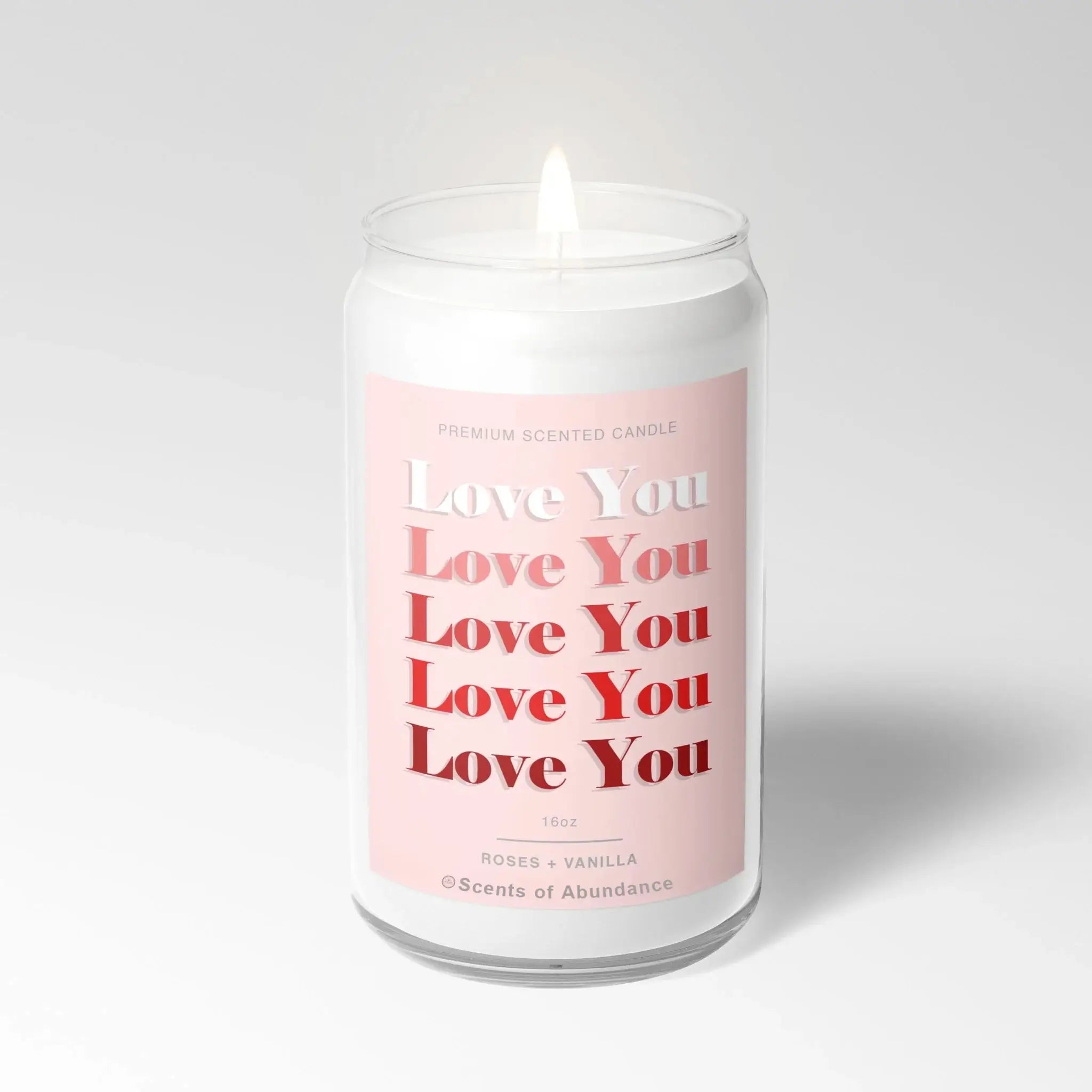 i love you valentines day candle