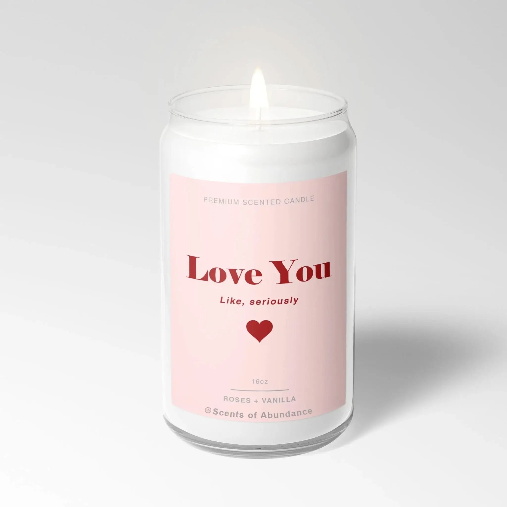 Love You, Like Seriously Valentine Day Candle